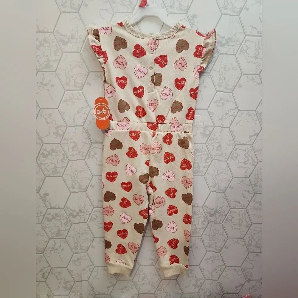 Nwt Valentine's Day Girls Romper - Picture 3 of 7